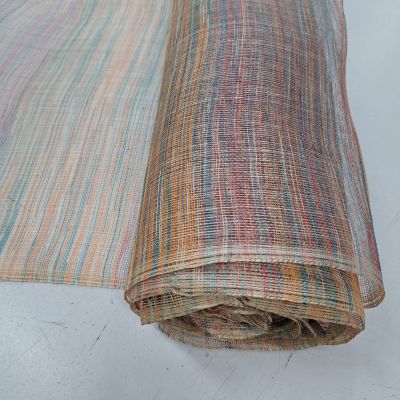 Multi colour stripe sinamay